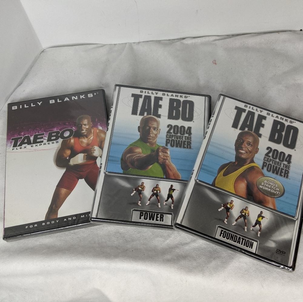 Billy Blanks Tae Bo Fitness DVDS Lot Of Three NEW